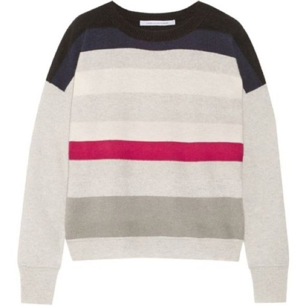 Diane Von Furstenberg Shell Cashmere Stripe Sweater